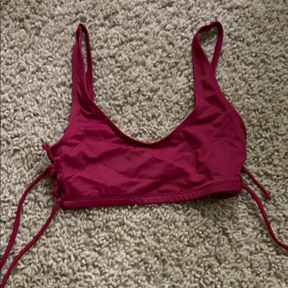 NWOT Maroon Bikini Top
